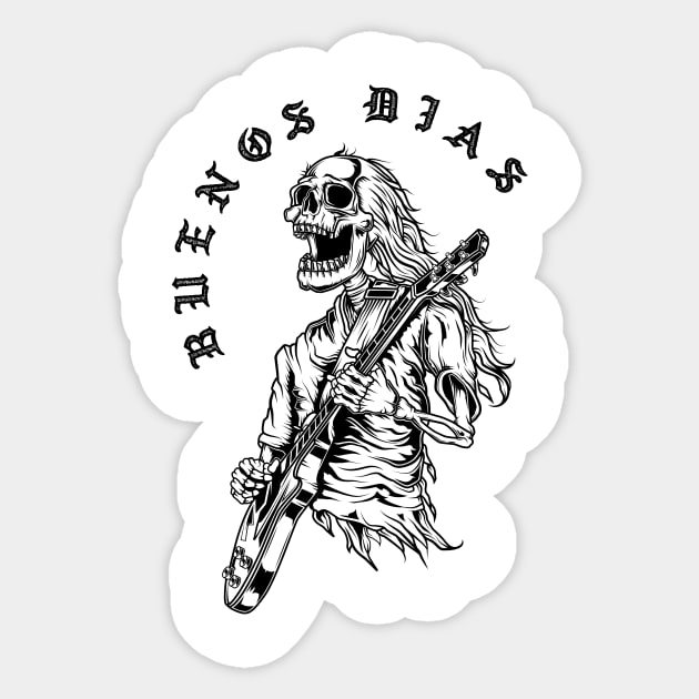 Buenos Dias - death metal design Sticker by verde